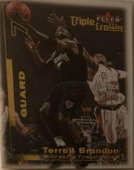 Terrell Brandon #118 Basketball Cards 2000 Fleer Triple Crown Prices