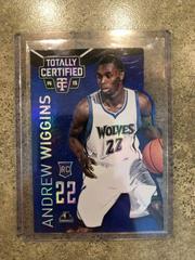 Andrew Wiggins [Dribbling Mirror Platinum Blue Die Cut] #141 Basketball Cards 2014 Panini Totally Certified Prices