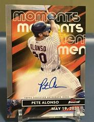 Pete Alonso #FMA-PA Baseball Cards 2022 Topps Finest Moments Autographs Prices