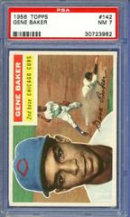 Gene Baker [Gray Back] #142 Baseball Cards 1956 Topps Prices