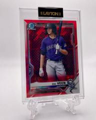 Zac Veen [Red] #BCP-183 Baseball Cards 2021 Bowman Chrome Sapphire Prospects Prices