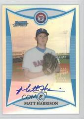 Matt Harrison [Orange Refractor Autograph] #BCP243 Baseball Cards 2008 Bowman Chrome Prospects Prices