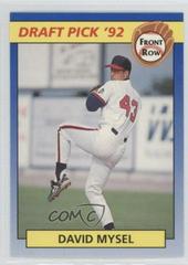 David Mysel #32 Baseball Cards 1992 Front Row Draft Picks Prices