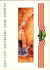 Checklist: 277 345 #399 Baseball Cards 1992 Classic Best Prices