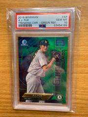 A.J. Puk [Green Refractor] Baseball Cards 2018 Bowman Trending Prices
