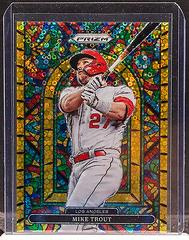 Mike Trout [Gold Donut Circles Prizm] Baseball Cards 2022 Panini Prizm Stained Glass Prices