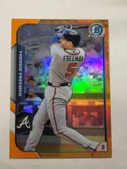 Freddie Freeman [Orange Refractor] #90 Baseball Cards 2015 Bowman Chrome Prices