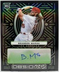 Brandon Marsh [Green] #OA-BM Baseball Cards 2022 Panini Chronicles Obsidian Autographs Prices