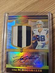 Luke Schoonmaker [Gold] #RPA-18 Football Cards 2023 Panini Plates and Patches Rookie Patch Autographs Prices