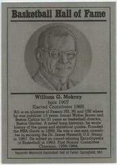 William G. Mokray Basketball Cards 1986 Hall of Fame Metallic Prices