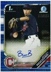 Brayan Rocchio [Choice Refractor] #CPA-BR Baseball Cards 2019 Bowman Chrome Prospects Autographs Prices
