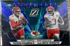 Patrick Mahomes II , JuJu Smith-Schuster [Blue] #TL-PJ Football Cards 2022 Panini Zenith Thunder and Lightning Prices