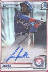 Luisangel Acuna [Red Refractor] #CPALA Baseball Cards 2020 Bowman Chrome Prospect Autographs Prices