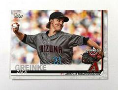 Zack Greinke #12 Baseball Cards 2019 Topps Opening Day Prices