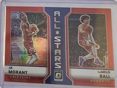 Ja Morant, LaMelo Ball [Red Gold Wave] #3 Basketball Cards 2022 Panini Donruss Optic All Stars Prices