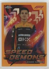 Lando Norris [Orange] #SD-LN Racing Cards 2022 Topps Chrome Formula 1 Speed Demons Prices
