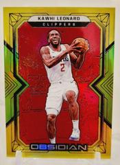 Kawhi Leonard [Red Yellow Green Flood] #2 Basketball Cards 2021 Panini Obsidian Prices