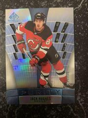 Jack Hughes [Platinum] Hockey Cards 2021 SP Game Used Purity Prices
