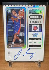 Jaden Ivey [Autograph Stub Ticket] #101 Basketball Cards 2022 Panini Contenders Prices