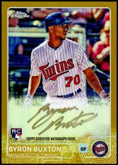 Byron Buxton [Gold Refractor] #ARBBN Baseball Cards 2015 Topps Chrome Autograph Rookies Prices