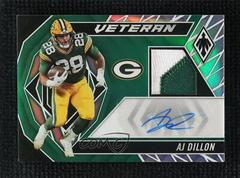 AJ Dillon [Green] Football Cards 2022 Panini Phoenix Veteran Autograph Materials Prices