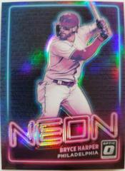 Bryce Harper #NE9 Baseball Cards 2021 Panini Donruss Optic Neon Prices