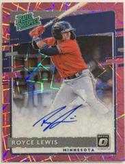 Royce Lewis [Pink Velocity] #RPS-RL Baseball Cards 2020 Panini Donruss Optic Rated Prospects Signatures Prices
