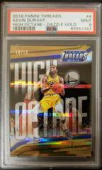 Kevin Durant [Dazzle Gold] #4 Basketball Cards 2018 Panini Threads High Octane Prices