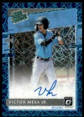 Victor Mesa Jr. [Teal Velocity] #RPS-VM Baseball Cards 2020 Panini Donruss Optic Rated Prospects Signatures Prices