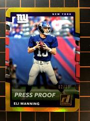 Eli Manning [Silver Die Cut Press Proof] #10 Football Cards 2017 Panini Donruss Prices