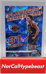Scottie Barnes [Blue Ice] Basketball Cards 2021 Panini Contenders Optic Playing the Numbers Game Prices
