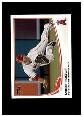 2013 Topps #338 Mike Trout 2nd Year base card 2012 AL ROY Gold parallel  /2013