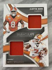 Justyn Ross, Mike Williams Football Cards 2022 Panini Immaculate Collegiate Dual Jerseys Prices