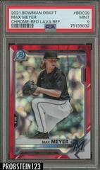 Max Meyer [Red Lava Refractor] #BDC-99 Baseball Cards 2021 Bowman Draft Chrome Prices