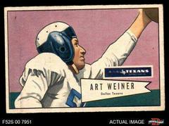 Art Weiner Football Cards 1952 Bowman Small Prices