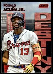 Ronald Acuna Jr. [Black] #2B Baseball Cards 2022 Stadium Club Dynasty and Destiny Prices