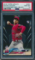Shohei Ohtani [Pitching in Red Jersey Black] #US1 Baseball Cards 2018 Topps Update Prices