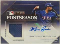 Marcus Semien Baseball Cards 2024 Topps Postseason Performance Autograph Relic Prices
