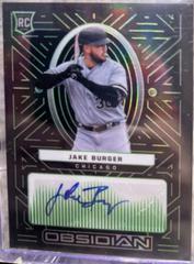Jake Burger [Green] #OA-JB Baseball Cards 2022 Panini Chronicles Obsidian Autographs Prices