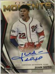 Juan Soto #FMA-JS Baseball Cards 2021 Topps Finest Moments Autographs Prices