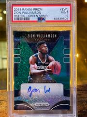 Zion Williamson [Green Shimmer] #ZWL Basketball Cards 2019 Panini Prizm Rookie Signatures Prices
