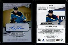 Jake Walman Hockey Cards 2021 Upper Deck Credentials Main Stage Signatures Prices