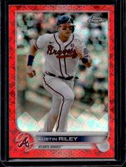 Austin Riley [Red] #28 Baseball Cards 2022 Topps Chrome Logofractor Prices