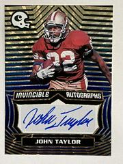 John Taylor [Blue] #INV-JTA Football Cards 2021 Panini Chronicles Invincible Autographs Prices