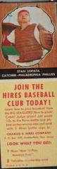 Stan Lopata [With Tab] Baseball Cards 1958 Hires Root Beer Prices