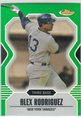Alex Rodriguez [Green Refractor] Baseball Cards 2007 Finest Prices