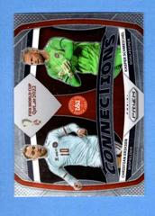 Christian Eriksen, Kasper Schmeichel #17 Soccer Cards 2022 Panini Prizm World Cup Connections Prices