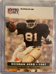 Tim Brown [Uer: Missing Copyright on Back] Football Cards 1991 Pro Set Prices