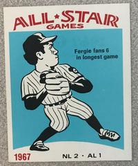 Fergie Fans 6 in [Longest Game] Baseball Cards 1974 Laughlin All Star Prices