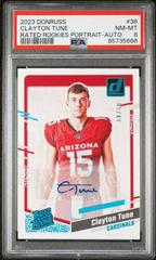 Clayton Tune [Autograph] #36 Football Cards 2023 Panini Donruss Rated Rookies Portrait Prices